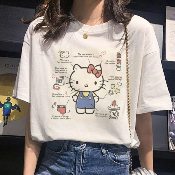 Hello Kitty Playera Blanca Mujer