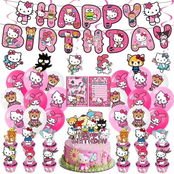 Cumpleaños de Hello Kitty y sus amigos