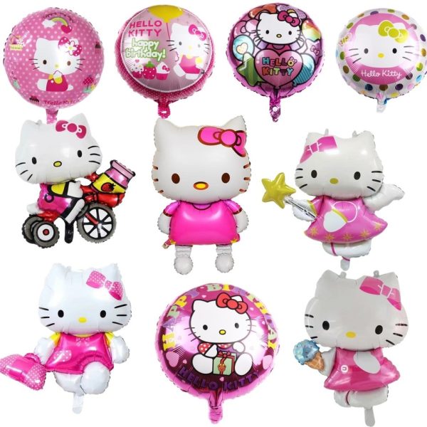 Decoracion con Globos de Hello Kitty